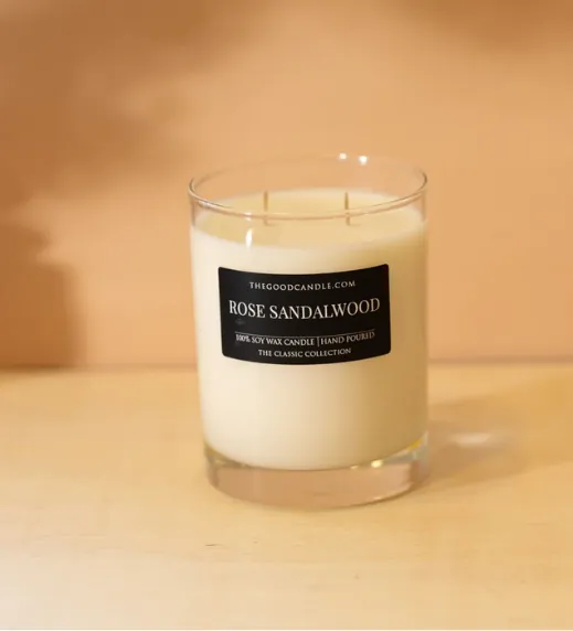 Rose and Sandalwood Candle